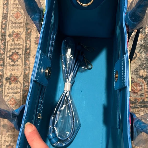 Trina Turk Printed Satchel "Floral Cloud Without Stripe” BNWT!! - Picture 9 of 11